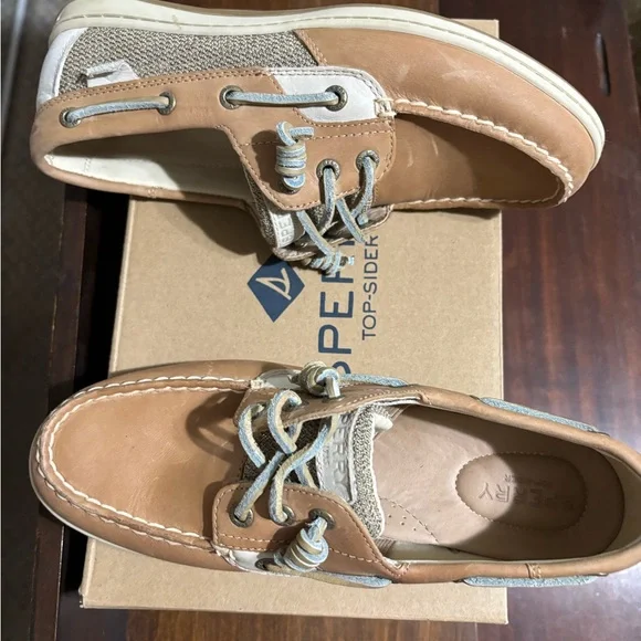 Sperry Songfish Linen Oat Boat Shoes - Picture 2 of 4